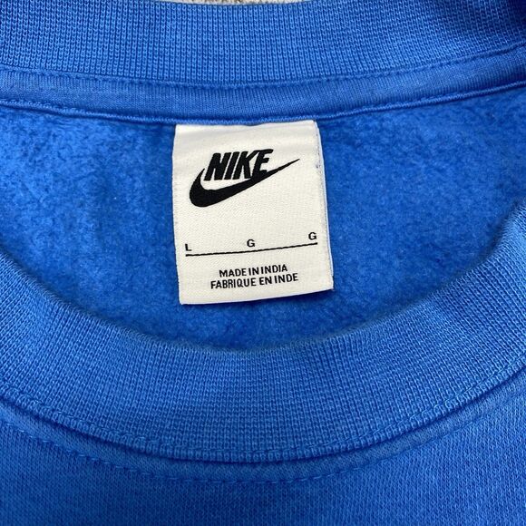 Nike Men's Crew Neck Sweatshirt Blue Orange Trance Size Large - Picture 5 of 16